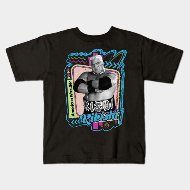 Rikishi - Pro Wrestler Kids T-Shirt by PICK AND DRAG